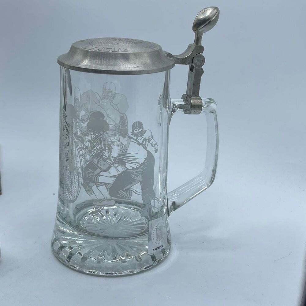 Vintage 1998 Avon NFL etched beer stein made in Germany.